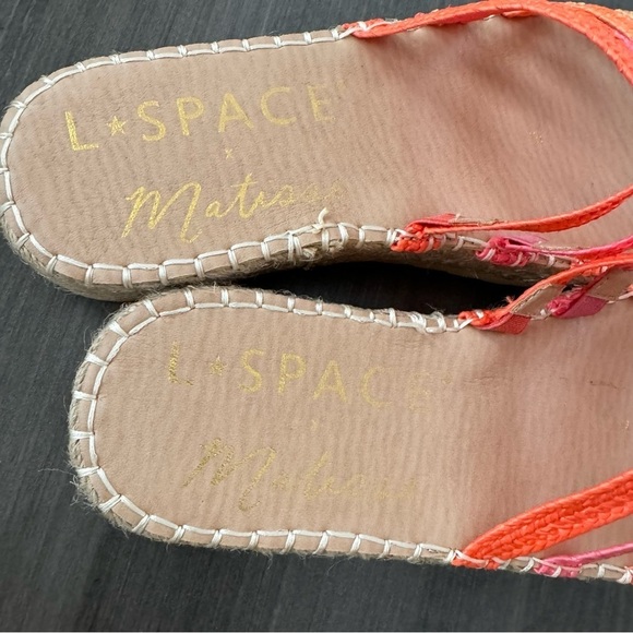 L Space Matisse raffia Gwen platform sandals  multicolor NWT Size 9 - Picture 6 of 12